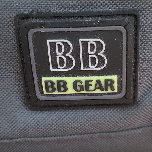 BB Gear Diaper Backpack Bag Gray Lime Green Zipper Accents - Picture 13 of 16